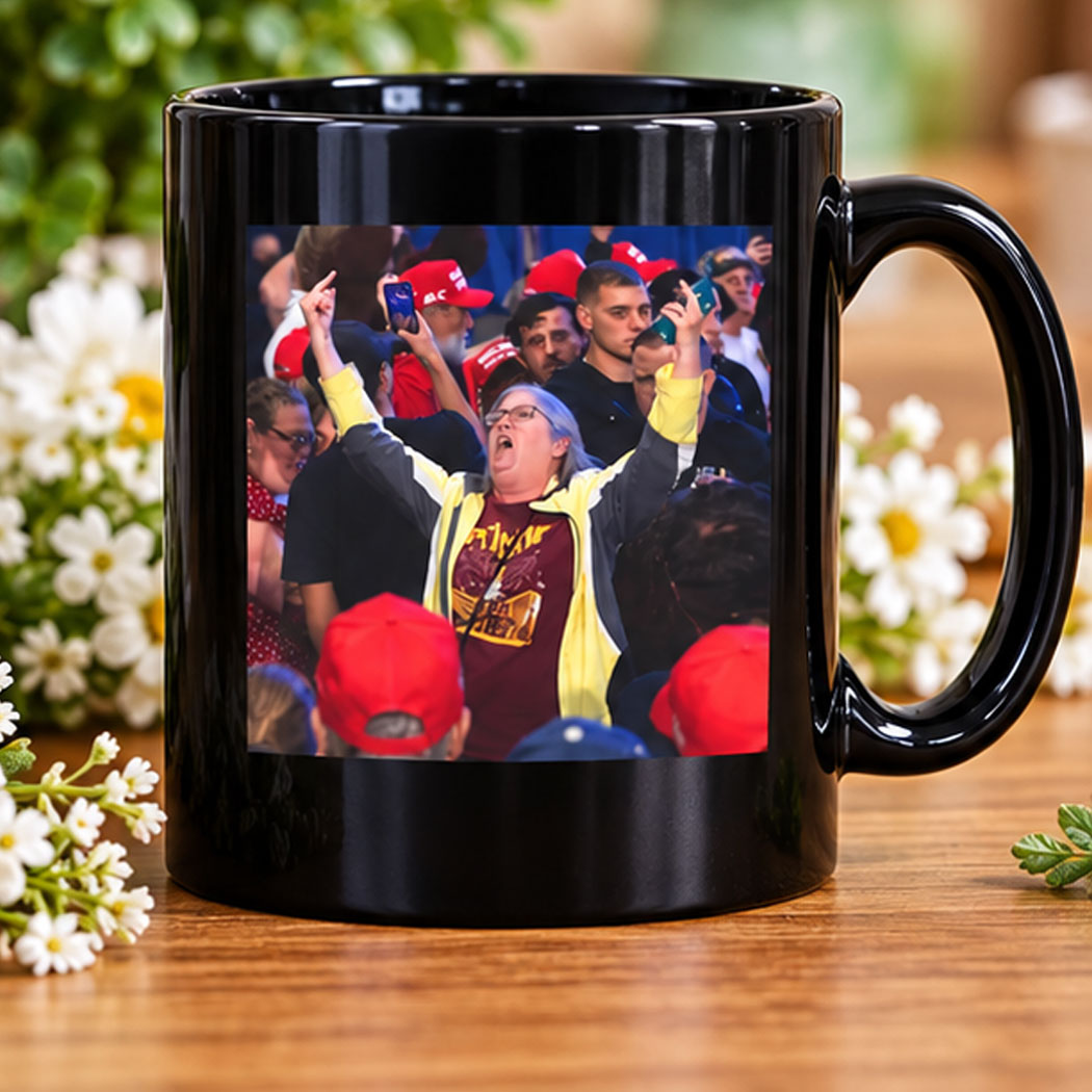 Aunt Sue Middle Finger at Trump Rally Mug